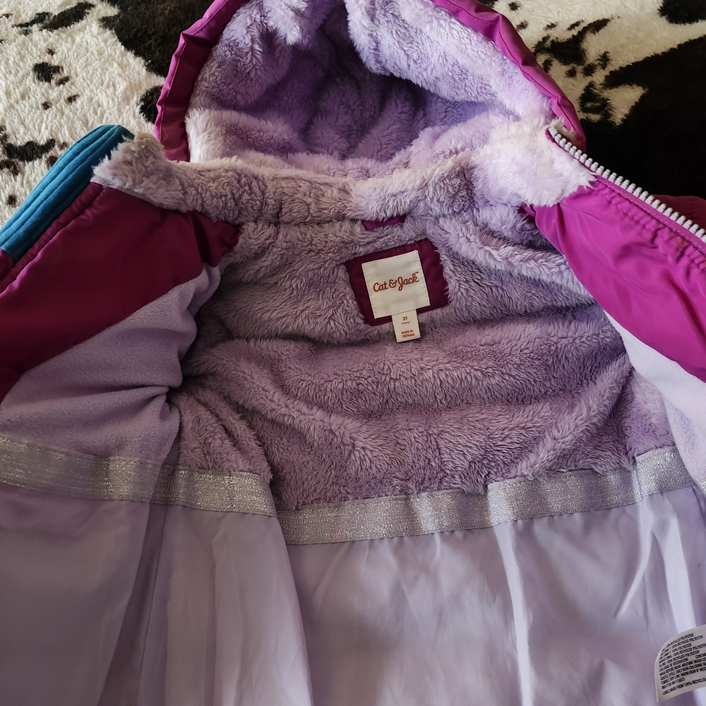 Cat & Jack Purple Hooded Jacket - Picture 3 of 4